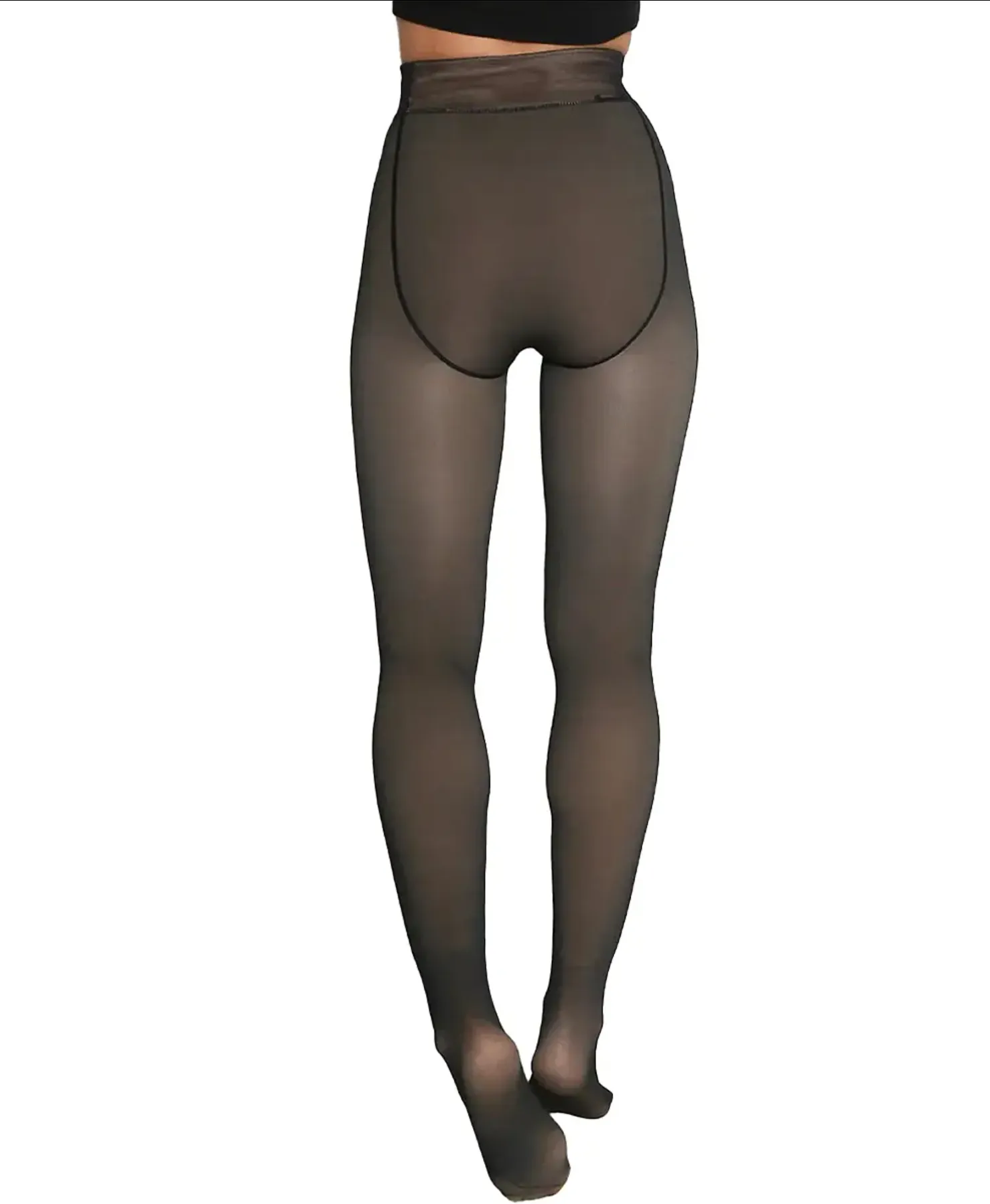 Sheer Fleece Lined Pantyhose Tights