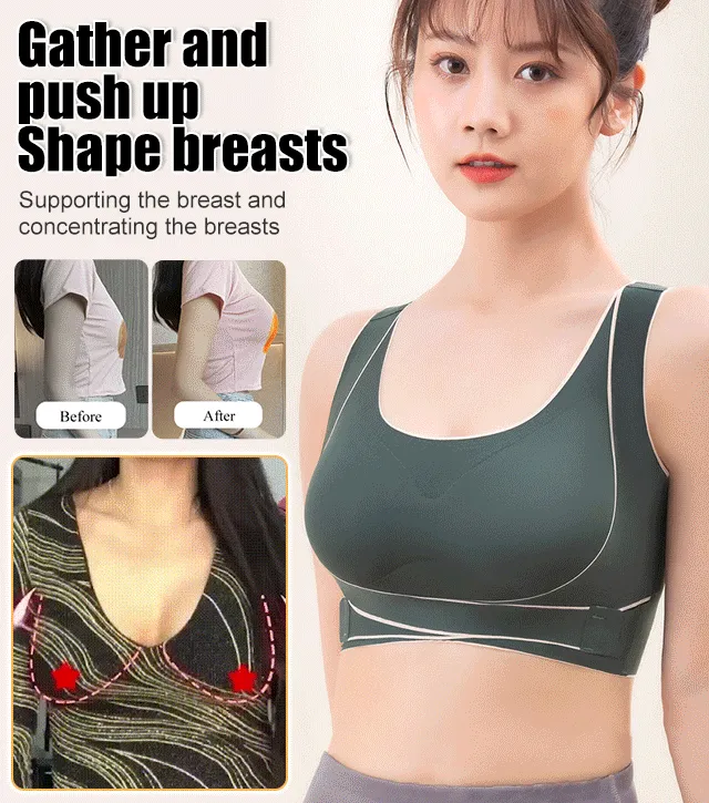 Shockproof push up sports bra