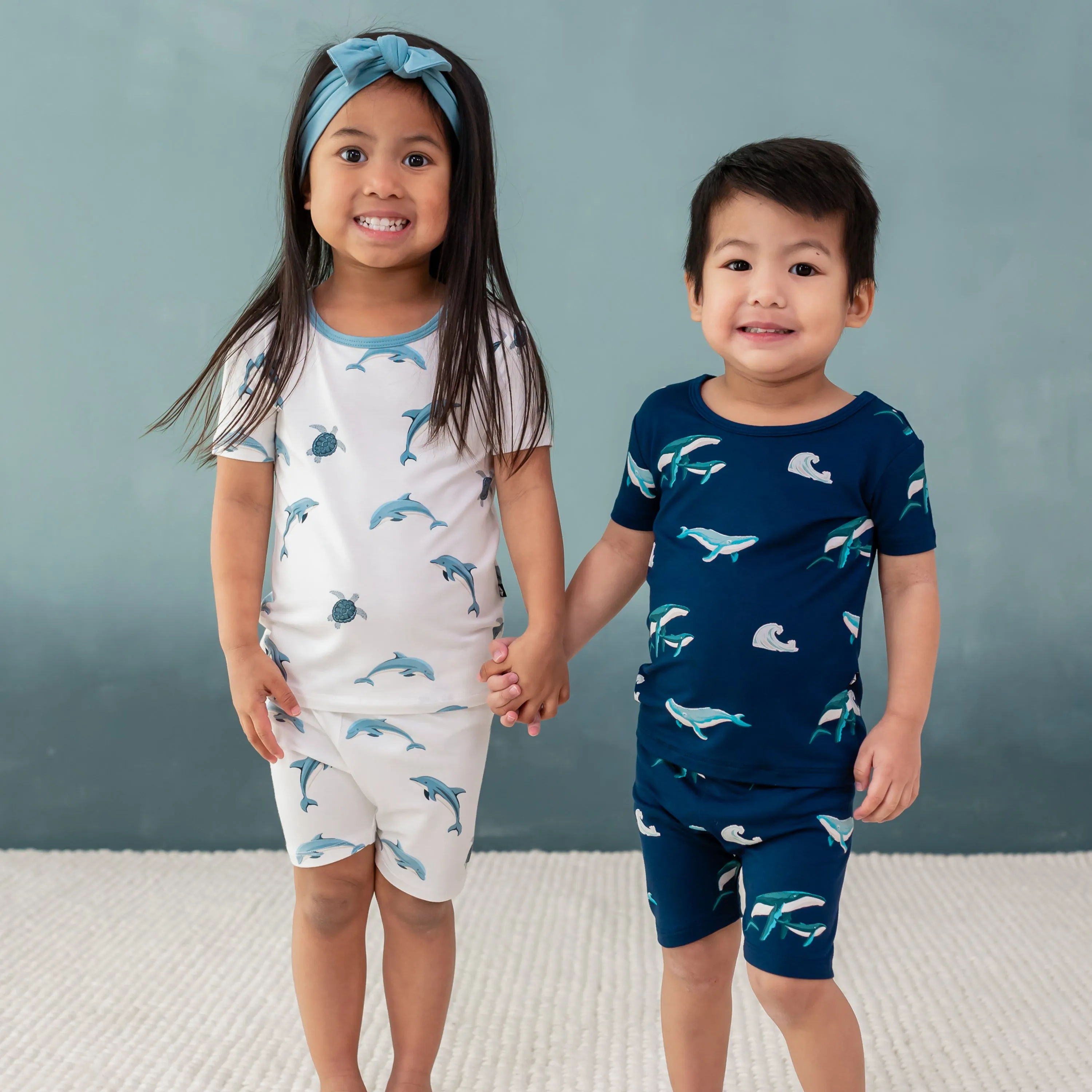 Short Sleeve Pajamas in Dolphin