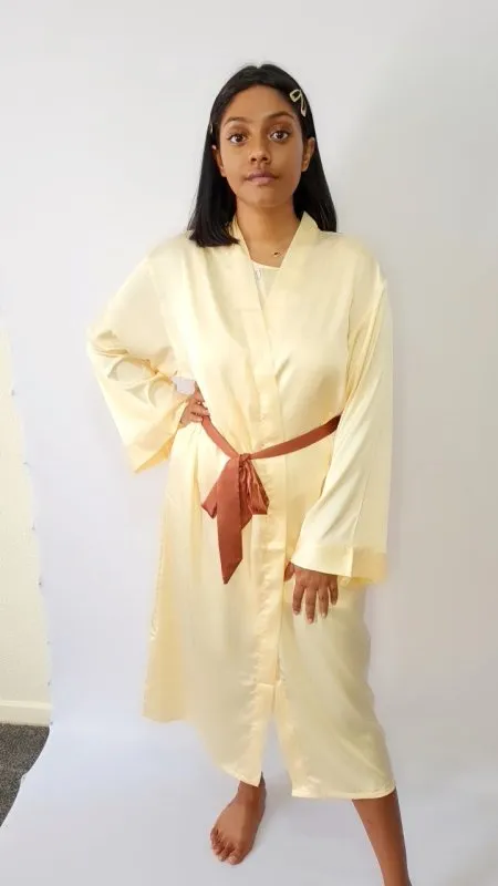 Silk Cream Dressing Gown