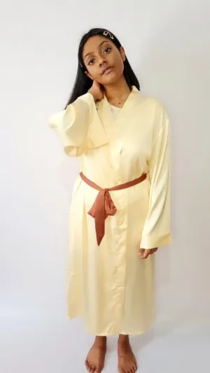 Silk Cream Dressing Gown