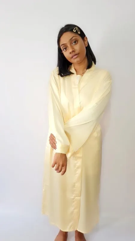 Silk Cream Dressing Gown