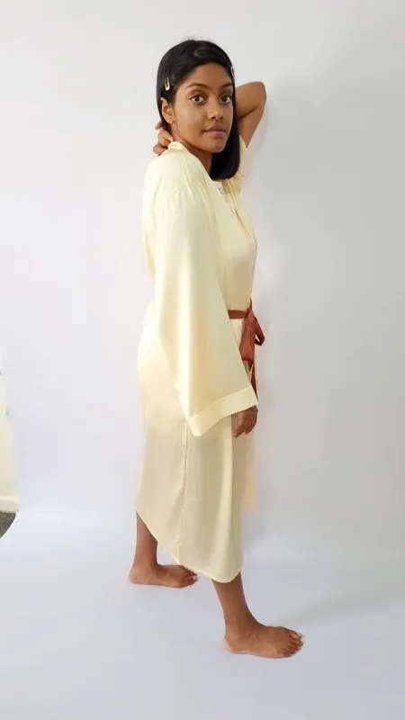 Silk Cream Dressing Gown