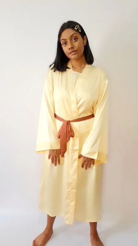 Silk Cream Dressing Gown