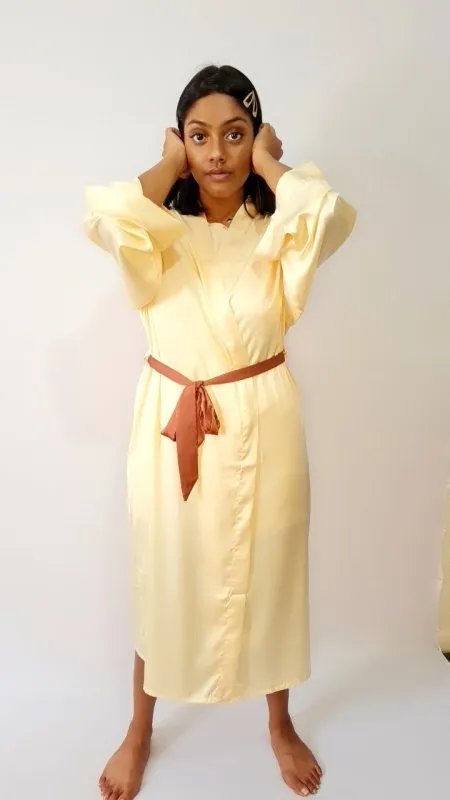 Silk Cream Dressing Gown