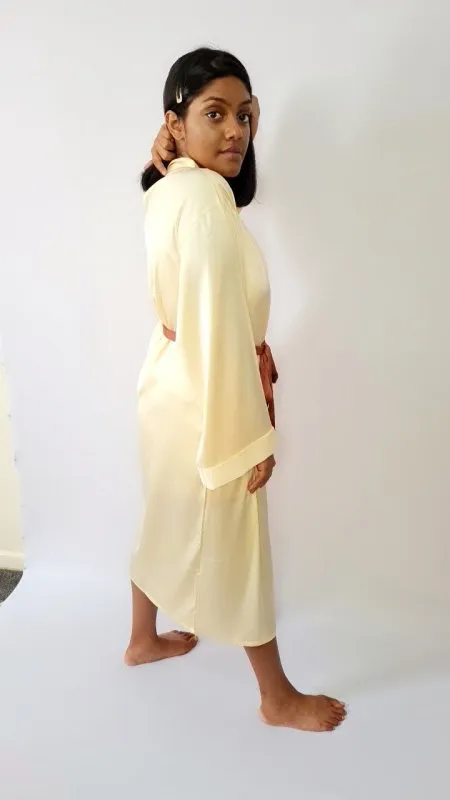 Silk Cream Dressing Gown