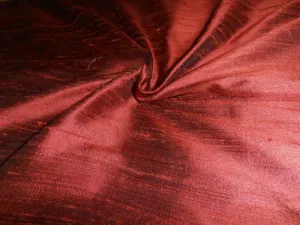 SILK Dupioni FABRIC dark rust x black 54&quot; with slubs**MM8[5]