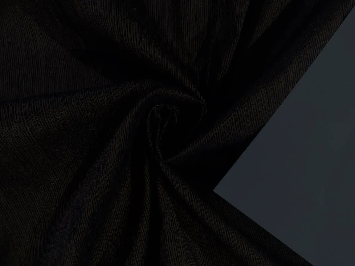 Silk dupioni stripe brown and black pin stripe 54" wide DUP#S48[5]
