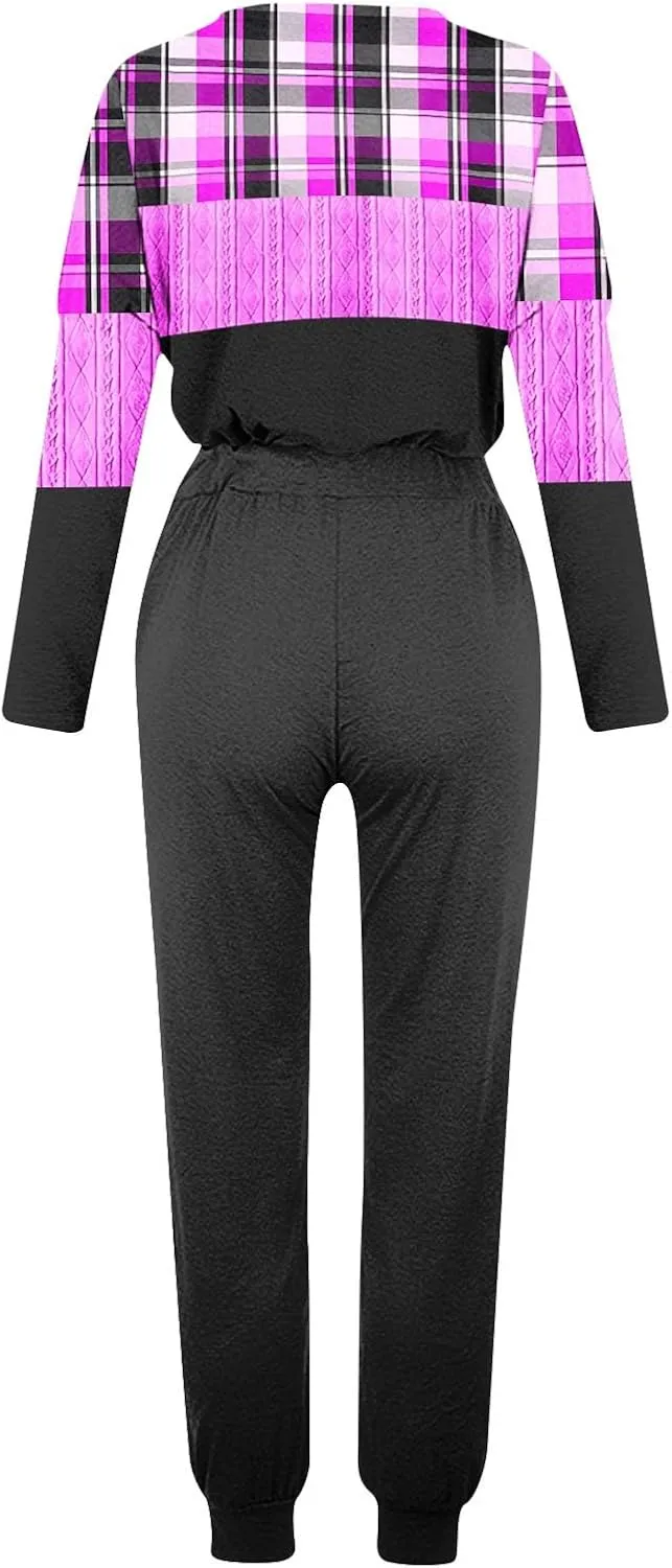 Silk Satin Pajamas Set Women Women's Two Outfit Long Sleeve Crewneck Pullover Tops and Long Pants Tracksuit Camisole