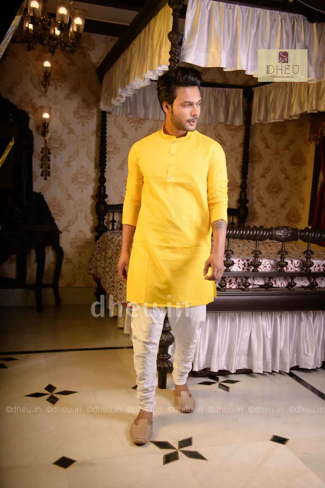 Sirf Tum- Handloom Silk Saree-Kurta Couple Set