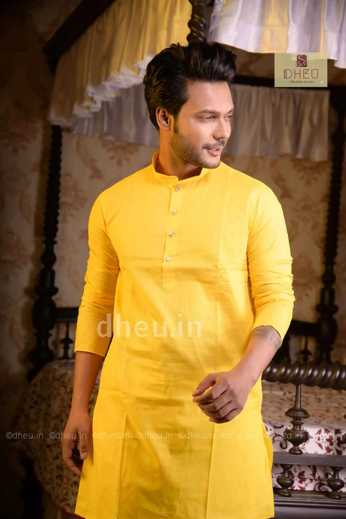Sirf Tum- Handloom Silk Saree-Kurta Couple Set