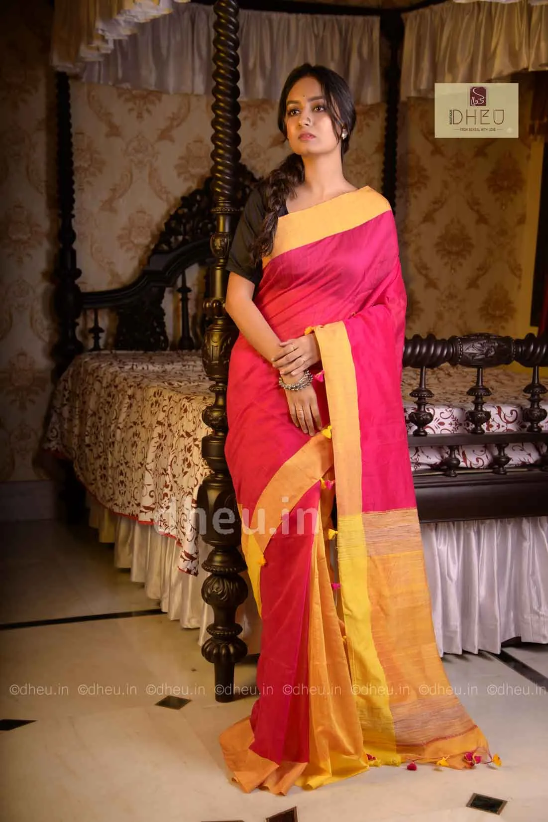 Sirf Tum- Handloom Silk Saree-Kurta Couple Set