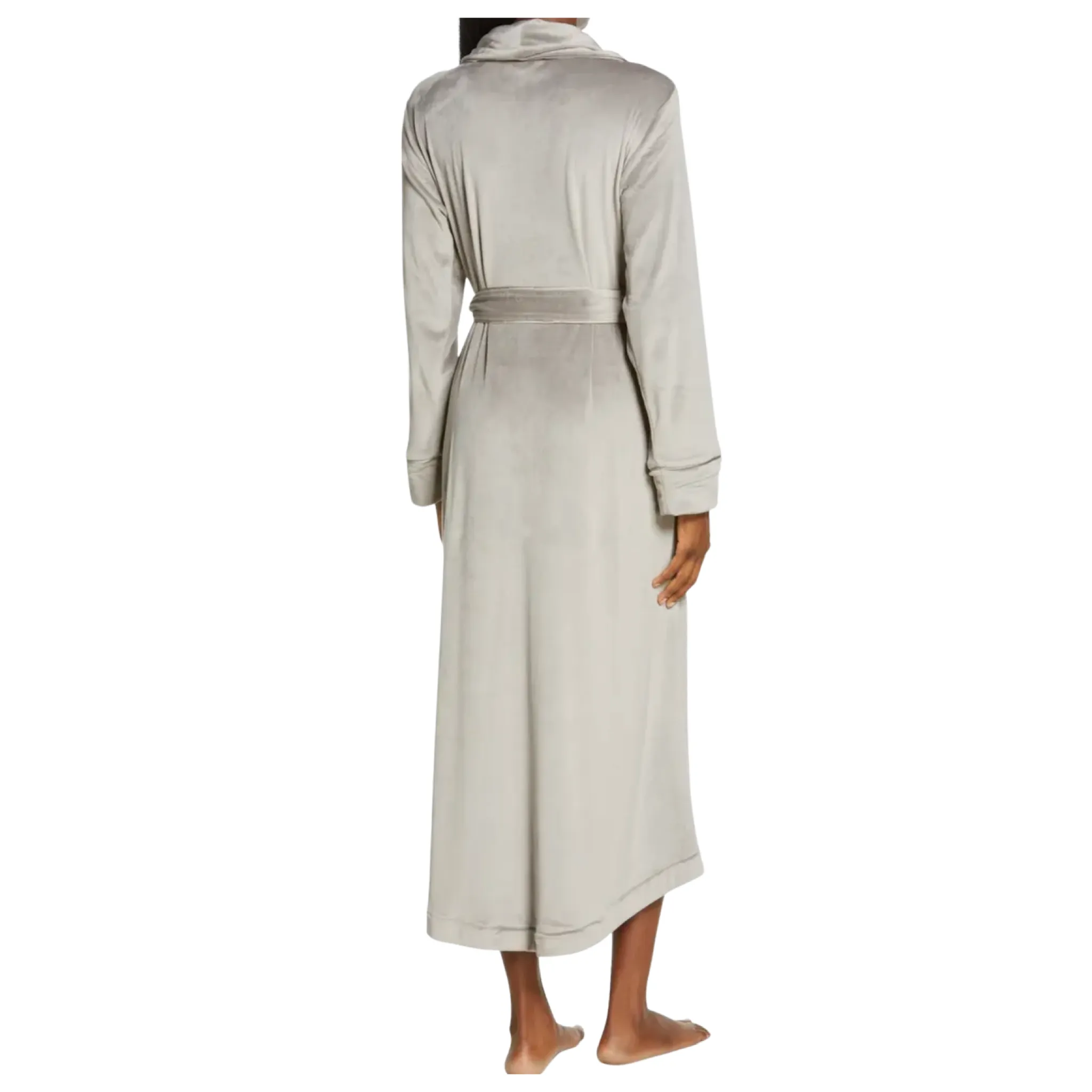 SKIMS Velour Women's Long Robe Gray Size XS