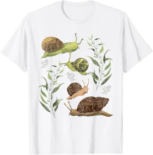 Sluggish Gastropod Nature Slug Animal Cottagecore Snail T-Shirt