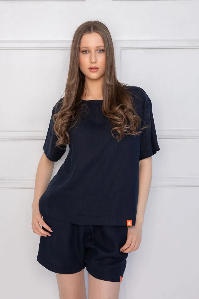 Sofa Killer beige linen women lounge wear set