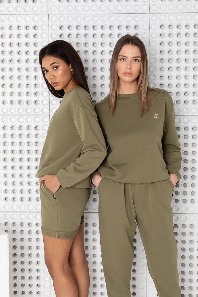 Sofa Killer women lounge wear with shorts option Olive