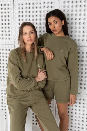 Sofa Killer women lounge wear with shorts option Olive