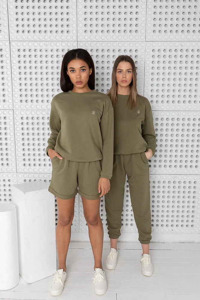 Sofa Killer women lounge wear with shorts option Olive