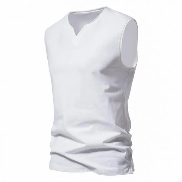 Solid V Neck Tank Top
