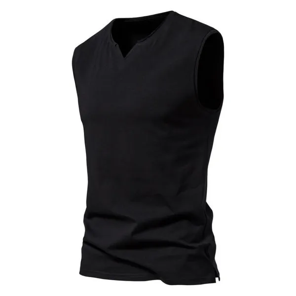 Solid V Neck Tank Top