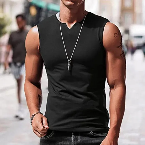 Solid V Neck Tank Top