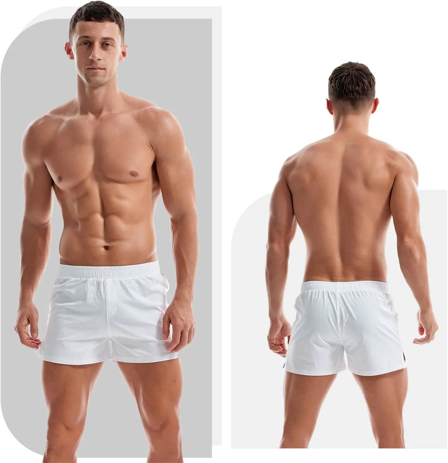 SoptoToxodo Men's Cotton Pajama Bottoms Sleep Lounge Shorts Sleepwear With Pockets