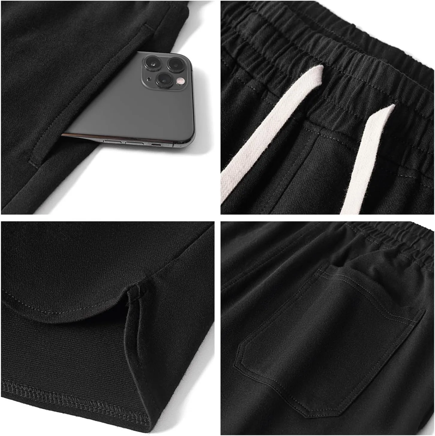 SoptoToxodo Men's Cotton Pajama Bottoms Sleep Lounge Shorts Sleepwear With Pockets