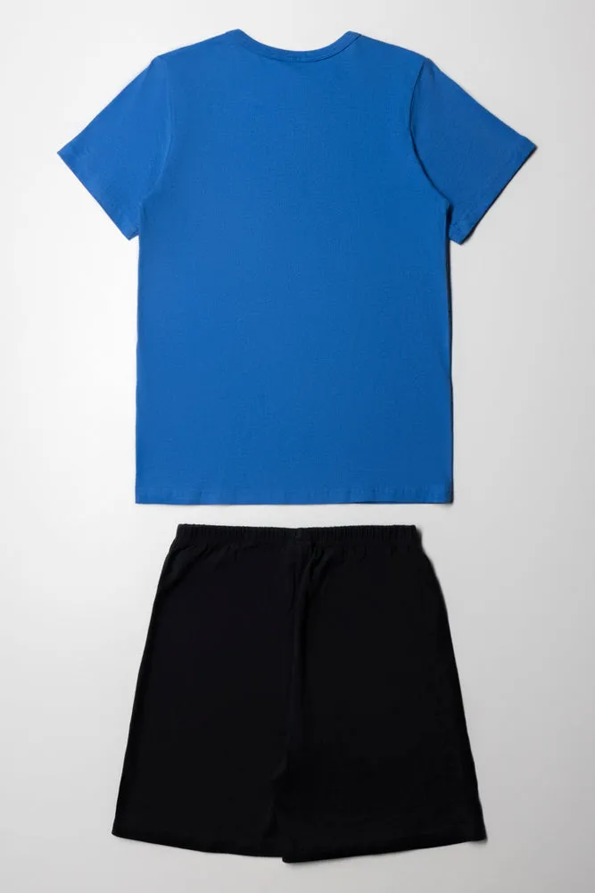 Spider-Man Short Sleeve Pj Set Blue