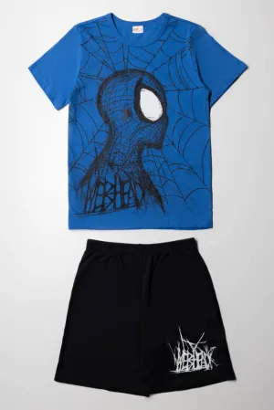 Spider-Man Short Sleeve Pj Set Blue