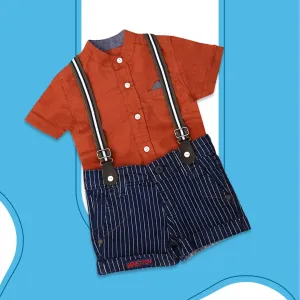 Strip Shorts Suspender Set