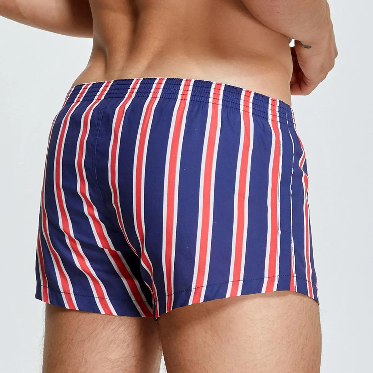 Stylish Homewear Shorts for Men Striped Boxers Men's Lounge Shorts