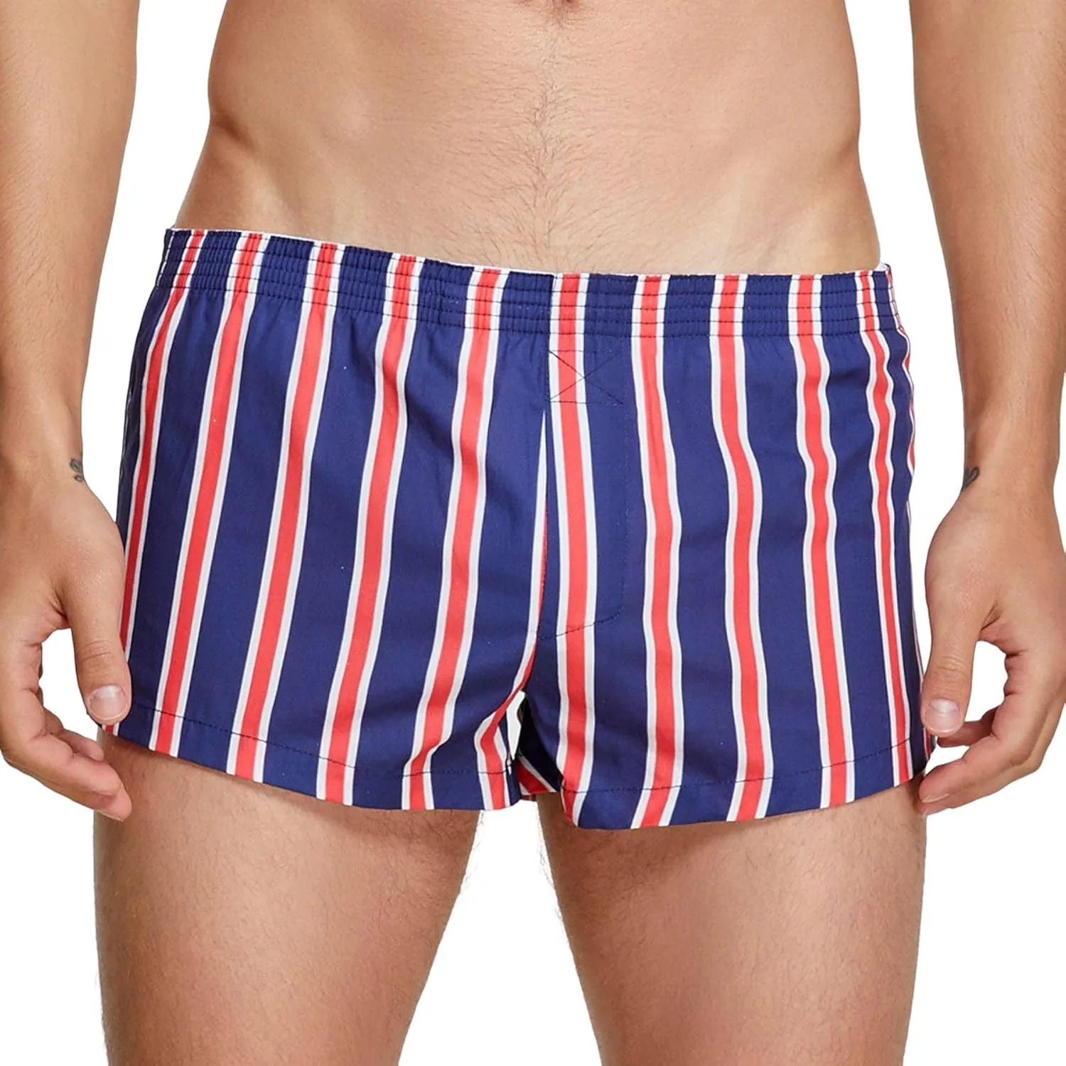 Stylish Homewear Shorts for Men Striped Boxers Men's Lounge Shorts