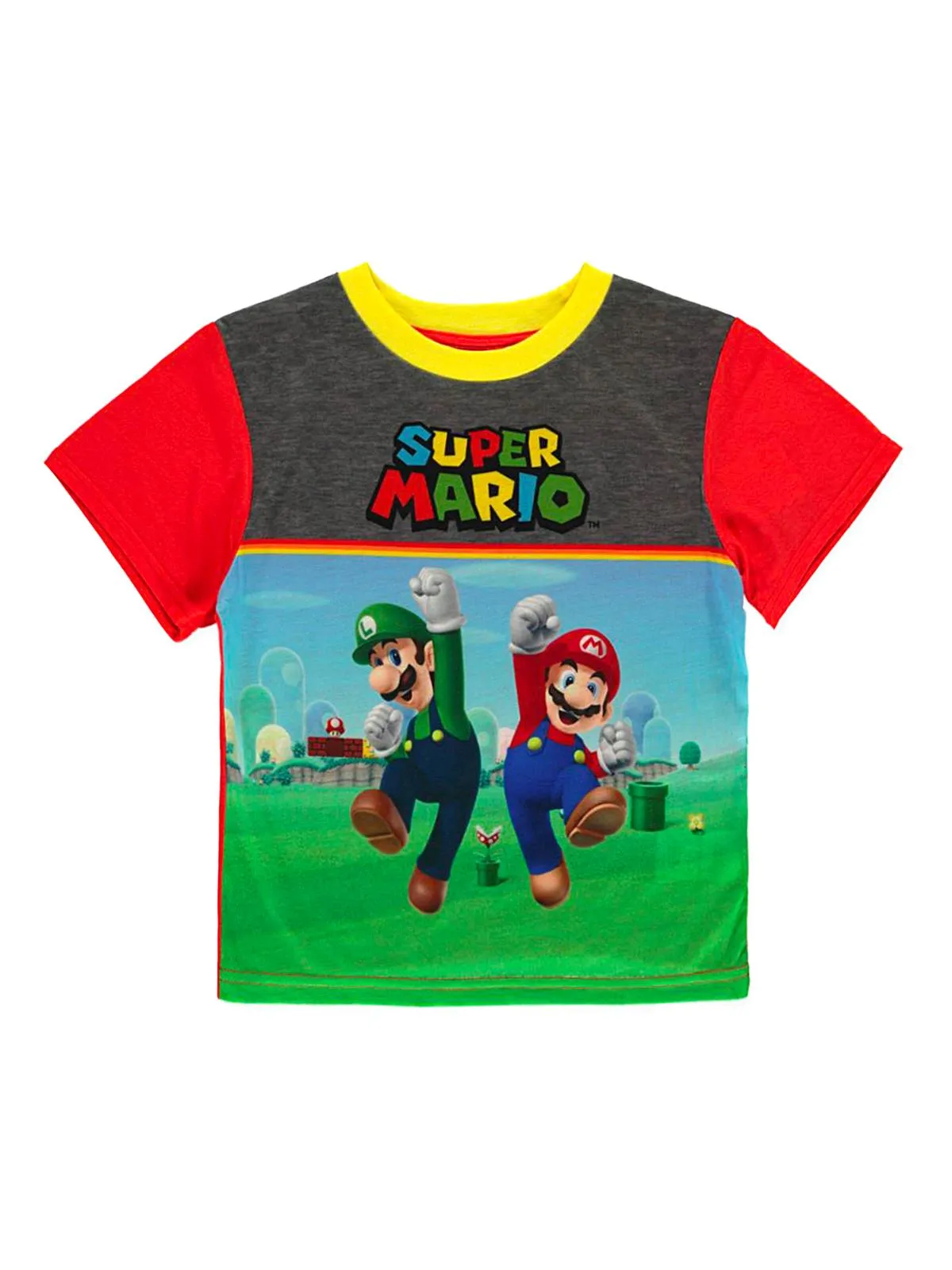 Super Mario Boys' Pajama, 3 Piece Sleepwear Set