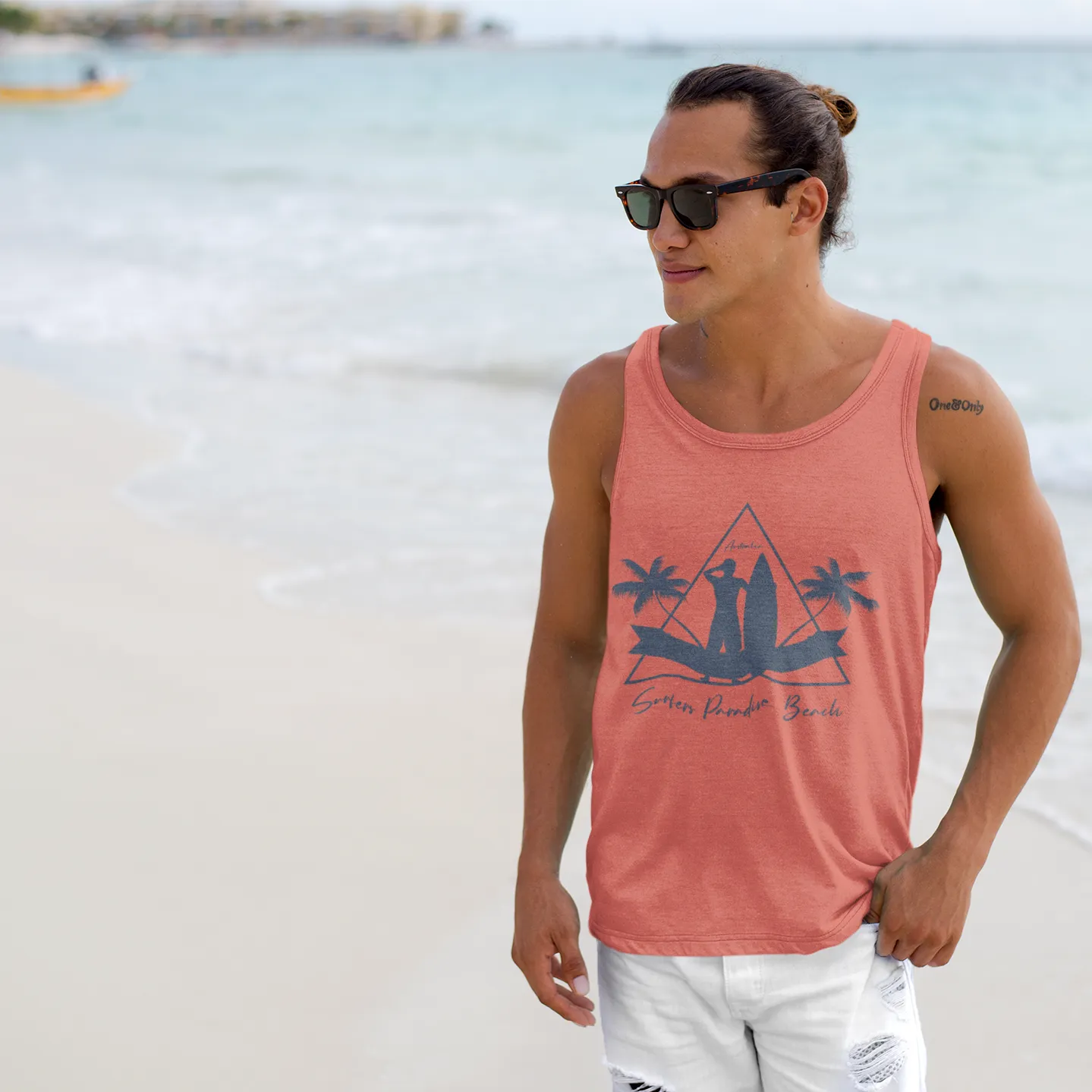 Surfers Paradise Beach Men’s premium tank top