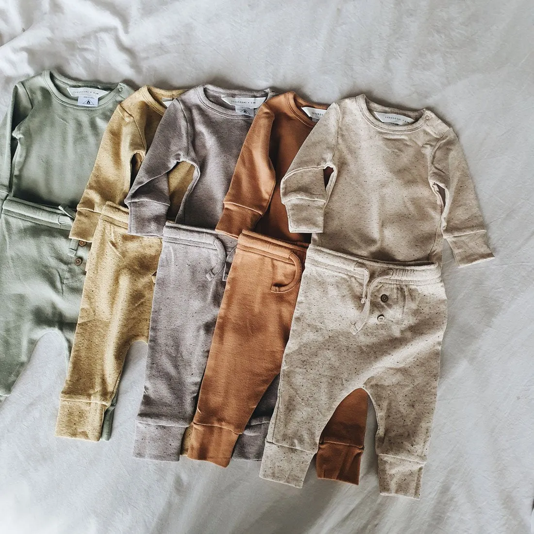 Susukoshi - Organic Pajama Set (Mushroom Speckled - L/S)