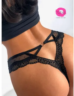 T-BOO Women Sexy Lace Thong  Low Waist Lace Panties Sexy Transparent Underwear Ladies Briefs Womens Lingerie