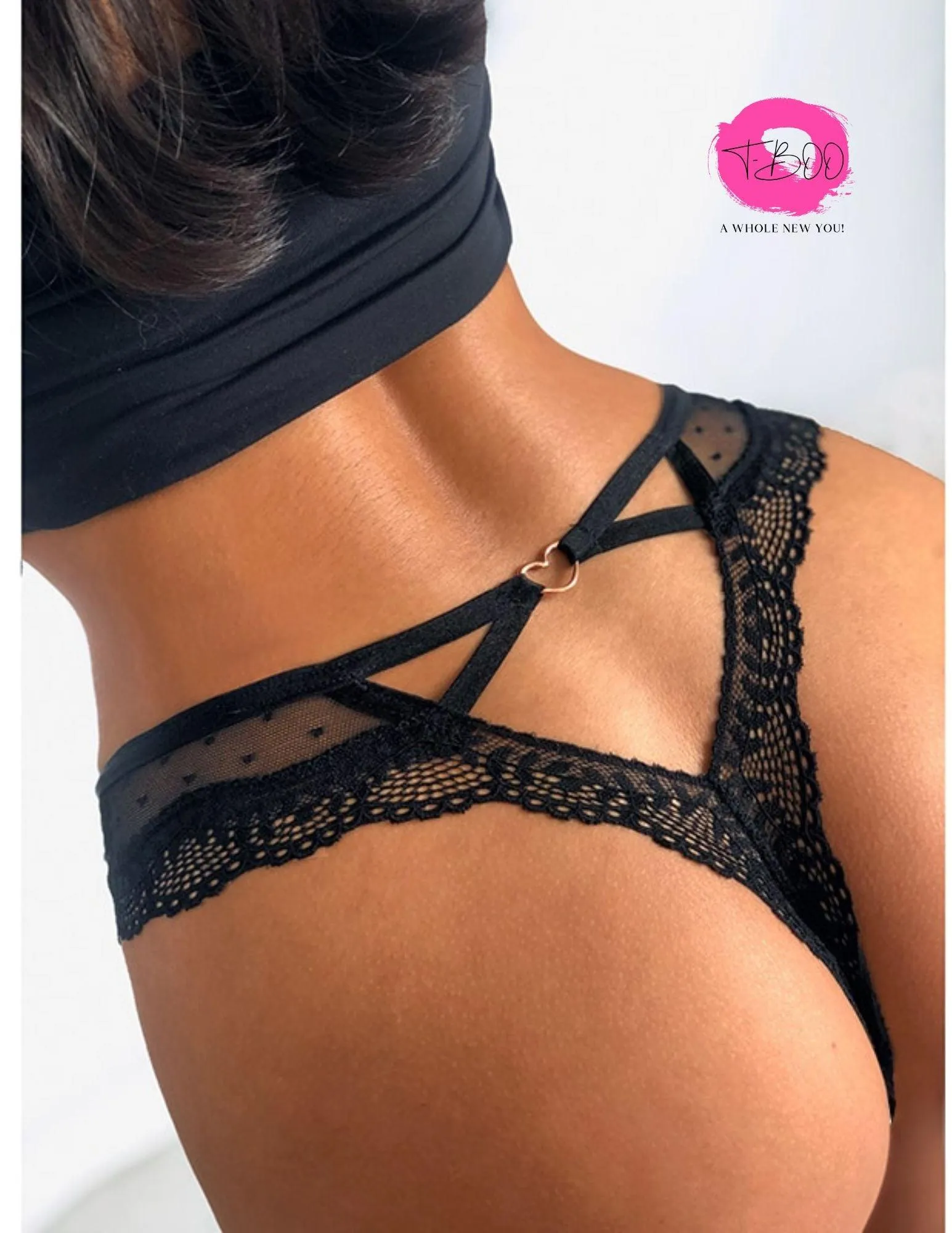 T-BOO Women Sexy Lace Thong  Low Waist Lace Panties Sexy Transparent Underwear Ladies Briefs Womens Lingerie