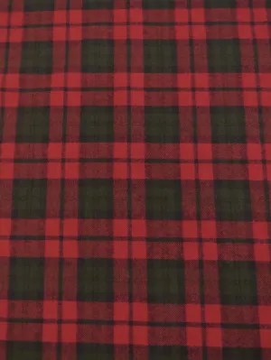 Tartan Plaid Uniform Apparel Flannel Fabric / Red/Green/Blue