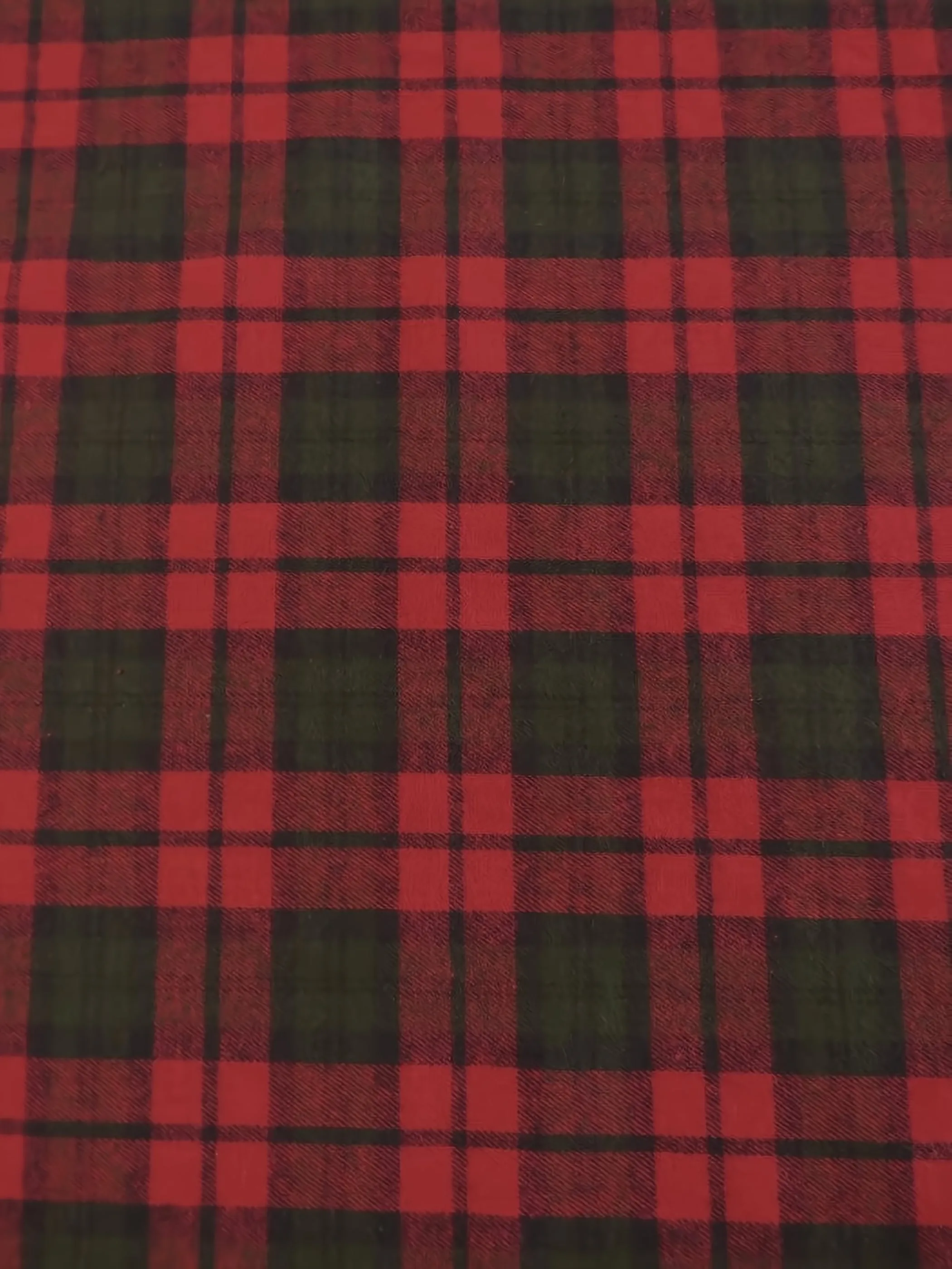 Tartan Plaid Uniform Apparel Flannel Fabric / Red/Green/Blue