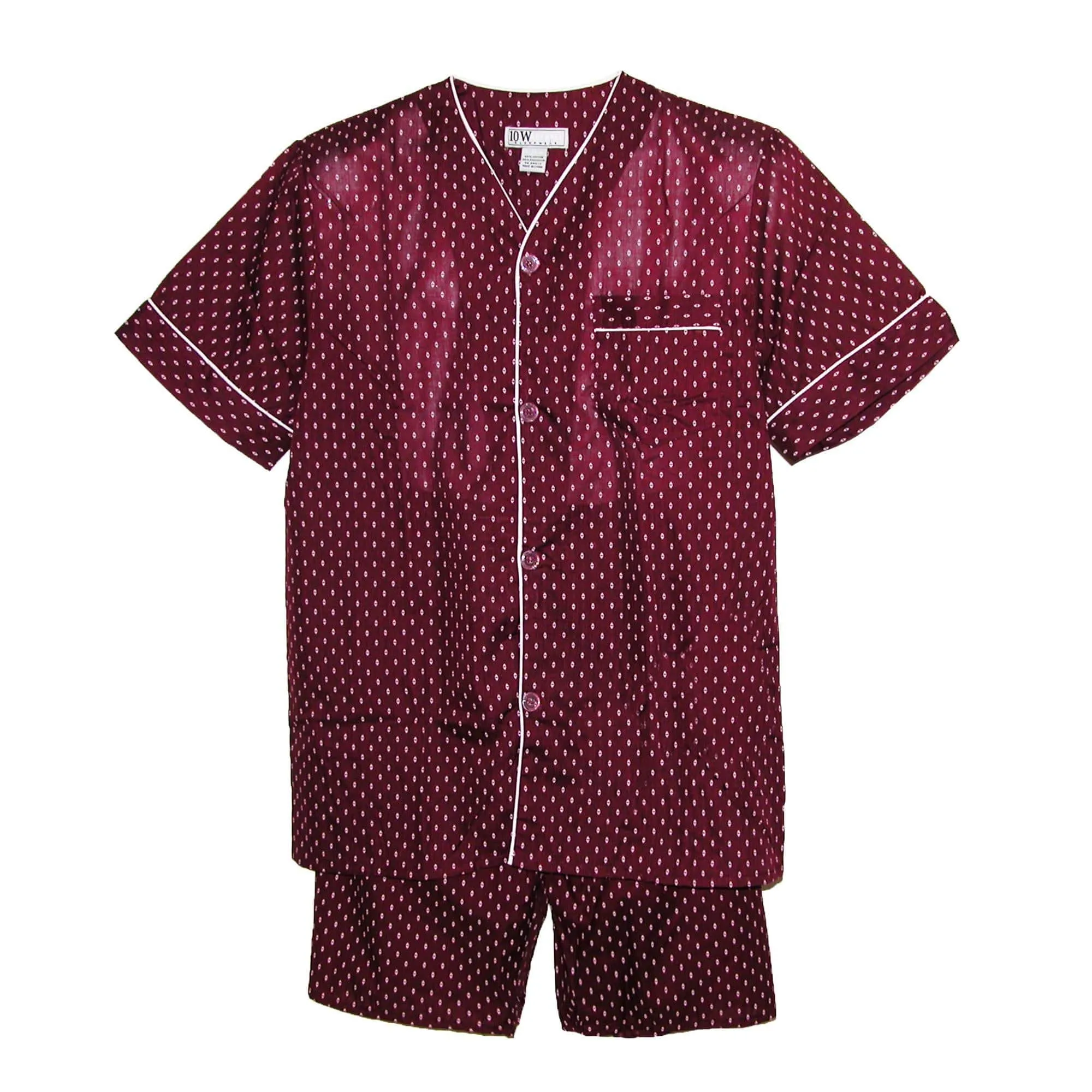Ten West Apparel Men's Short Sleeve Short Leg Pajama Set