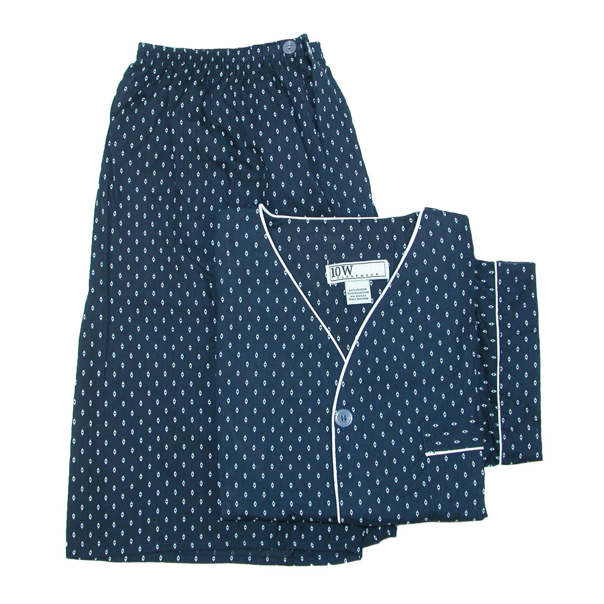 Ten West Apparel Men's Short Sleeve Short Leg Pajama Set
