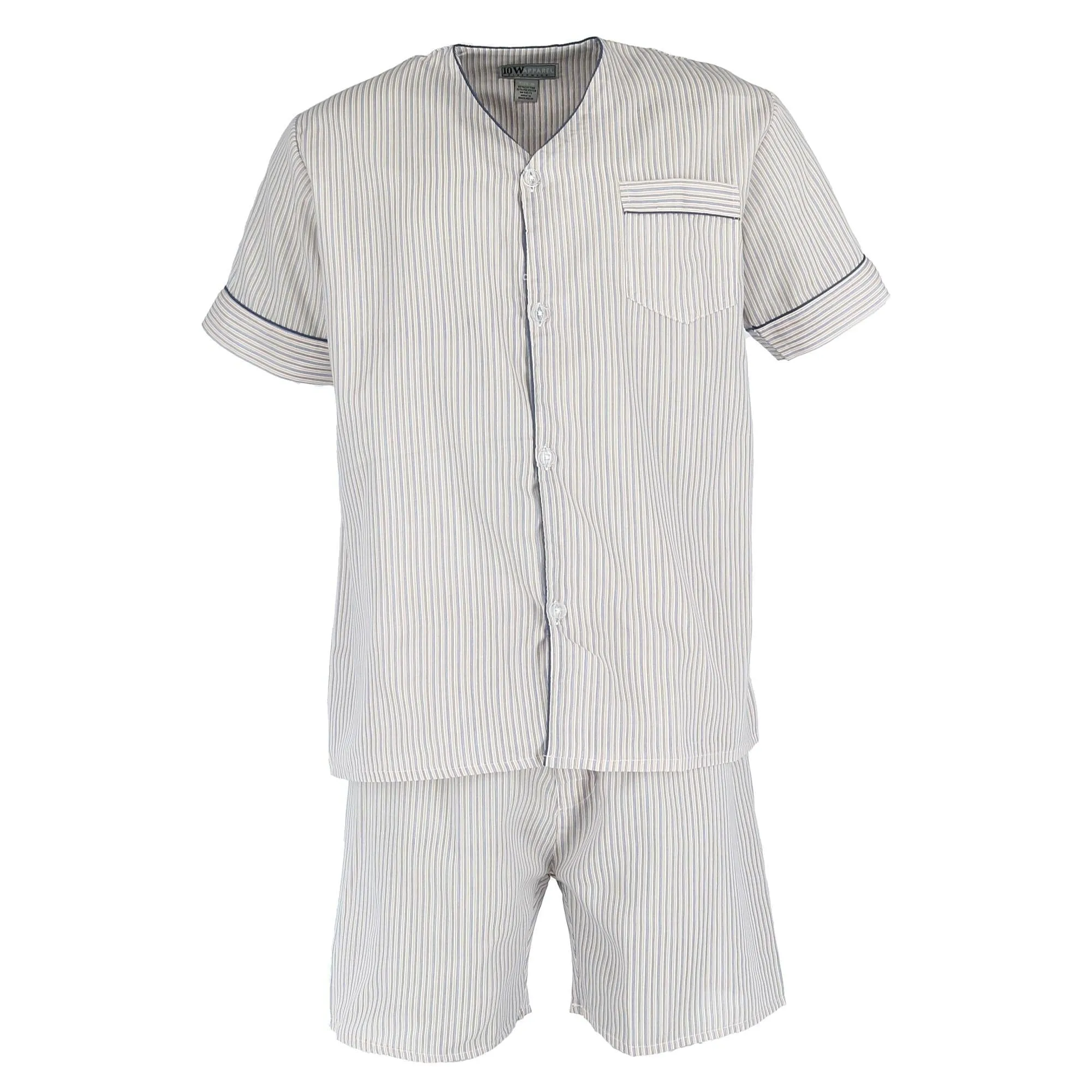 Ten West Apparel Men's Short Sleeve Short Leg Pajama Set