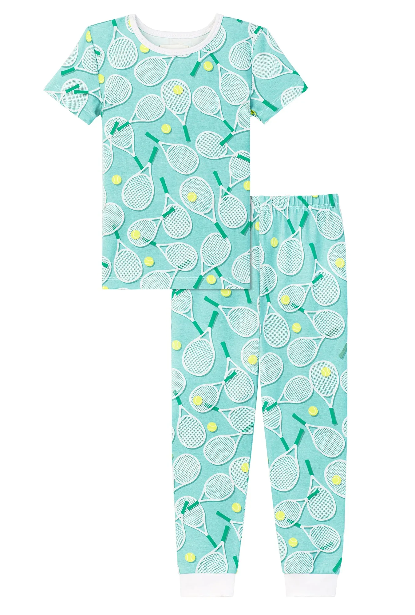 Tennis Club Short Sleeve Stretch Jersey Kids PJ Set