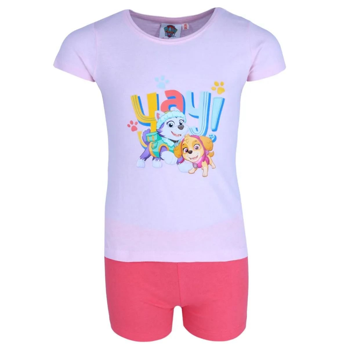 Textiel Trade Girl's Paw Patrol Short Sleeve and Shorts Pajama Set