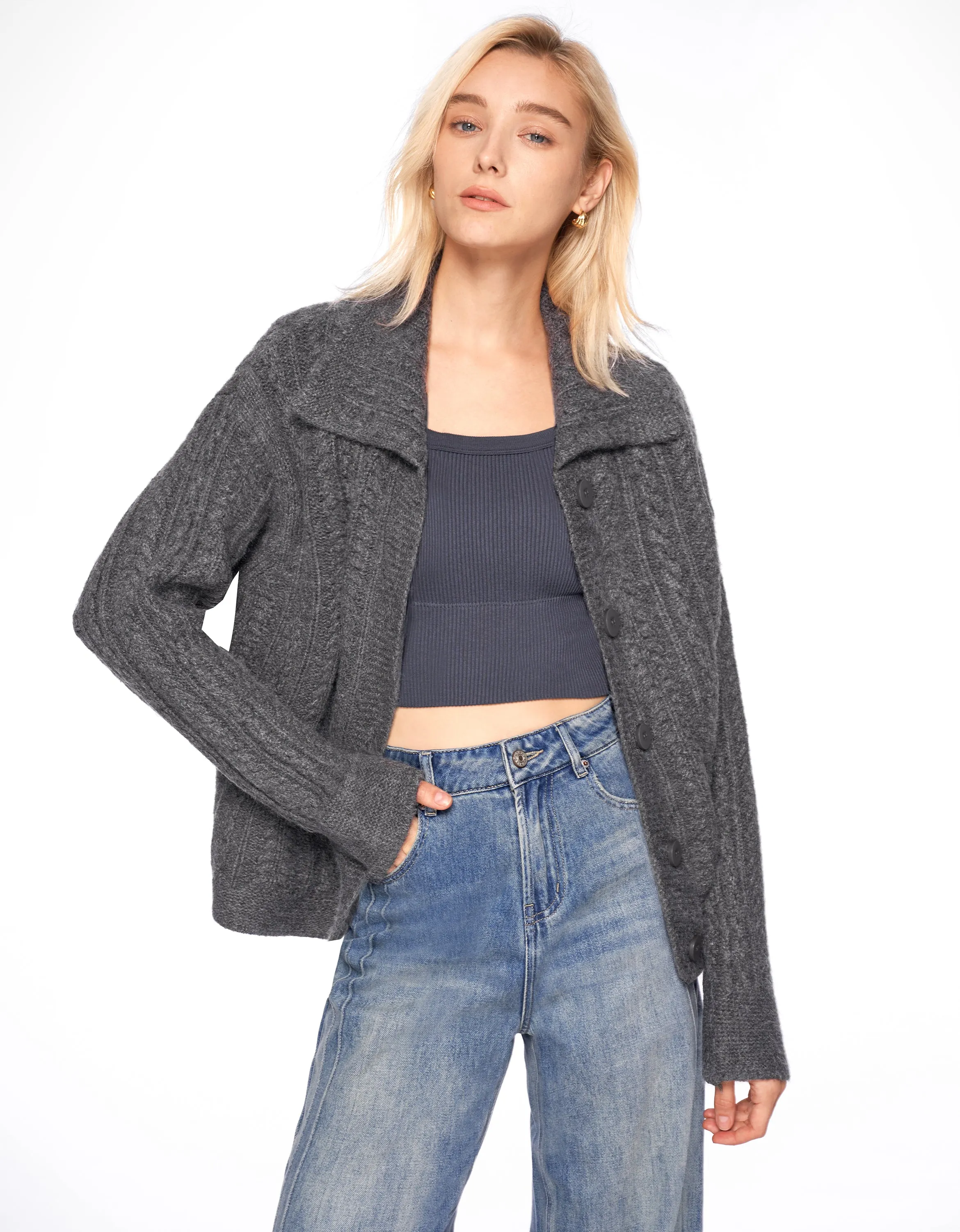 Textured Knit Cardigan