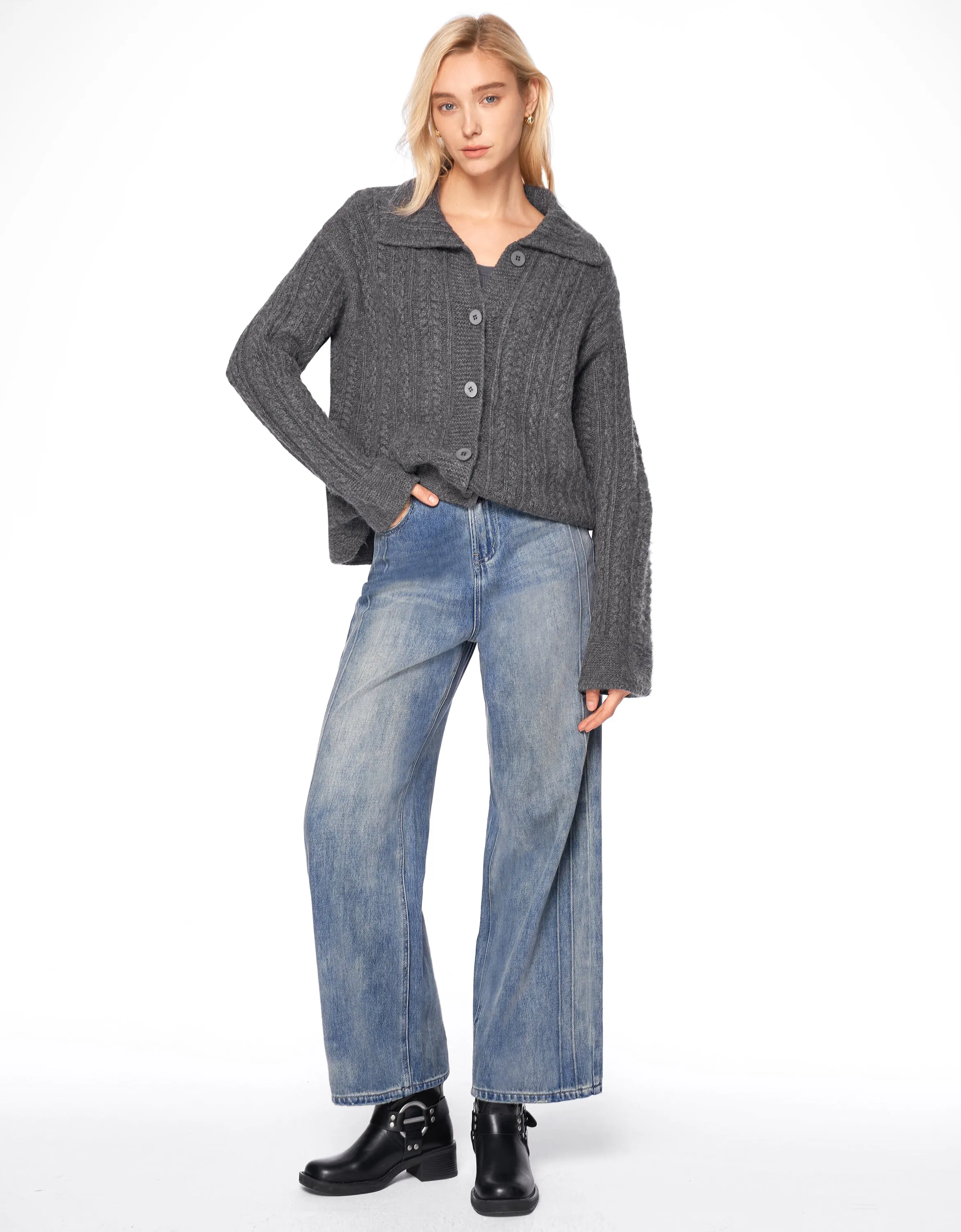 Textured Knit Cardigan