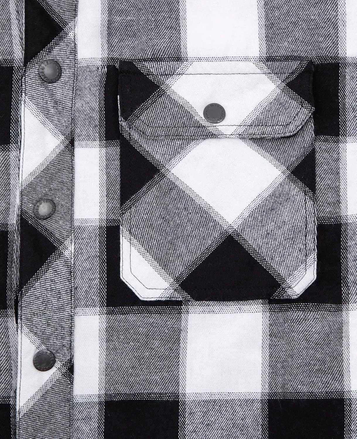 ThCreasa Mens Plaid Quilted Lined Flannel Jacket Button Down Flannel Shirt Jackets with Hood