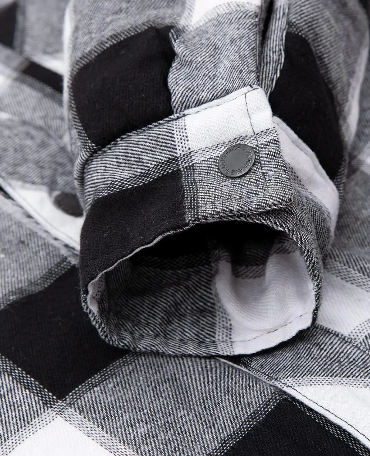 ThCreasa Mens Plaid Quilted Lined Flannel Jacket Button Down Flannel Shirt Jackets with Hood