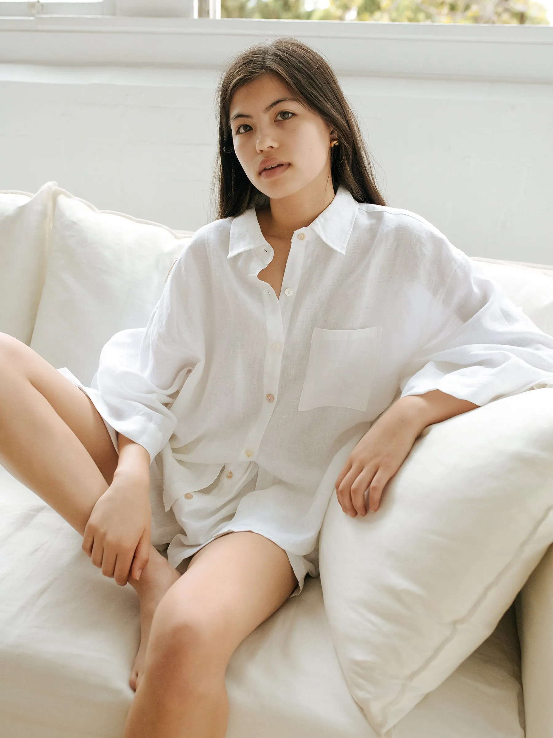 The 03 Linen Loungewear Set Short
