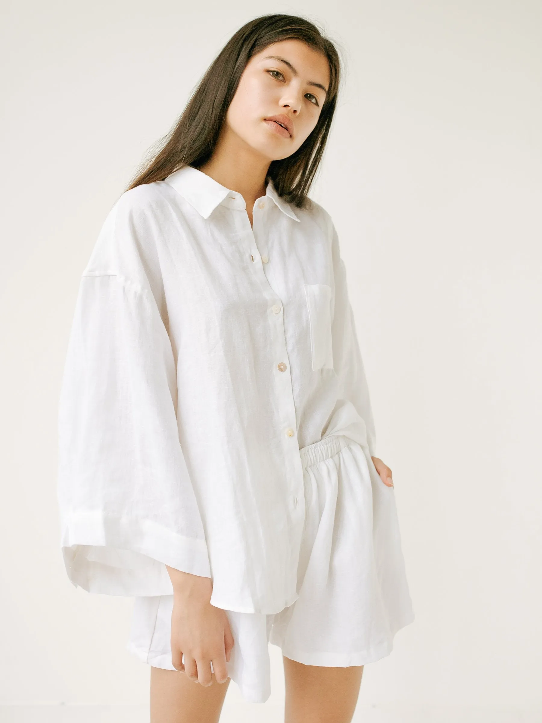 The 03 Linen Loungewear Set Short
